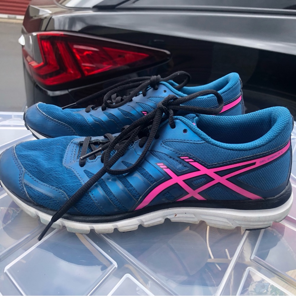 ASICS Gel Zaraca 4 T5K8N women's Blue Pink Athletic Running shoes Size 9.5